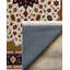 Madeline Collection Digital Print Cotton-Polyester Brown Colourful Moroccan Rug-1177901556