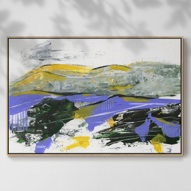 Silent Mountain Iv, reproduction d'art sur toile, H 17 po x l 25 po x P 2 po, Naturel