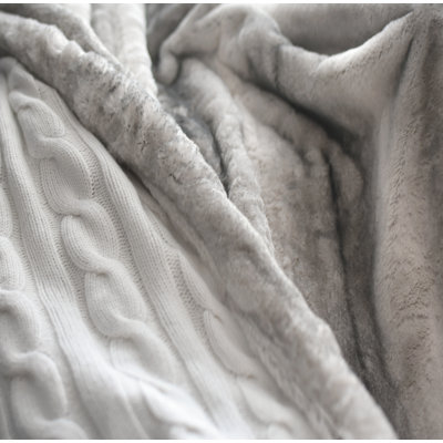 Cable Knit Throw Blanket