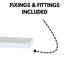 Floating Narrow Wall Shelf, Rounded Front Corners, Foiled Finish-67063348-67063347
