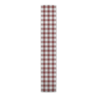 Red Gray Plaid Table Runner