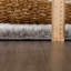 Tapis gris en polyester tissé à la main de couleur unie Francique-1114747656