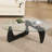 16.5'' H Modern Triangle Glass Coffee Table with Solid Wood Base-260954012