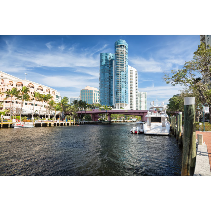 Debois Fort Lauderdale Skyline - Wrapped Canvas Print, 30cm H x 46cm W x 3.8cm D