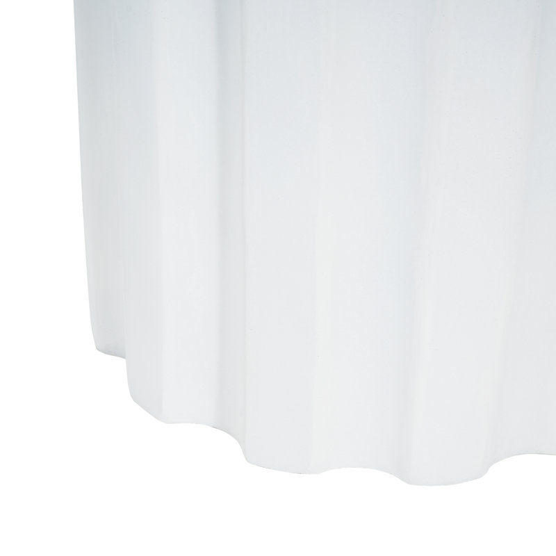 Table d'appoint d'extérieur en béton blanc