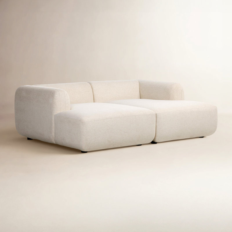 Nara 2PC Media Lounger-Crypton Nomad Snow