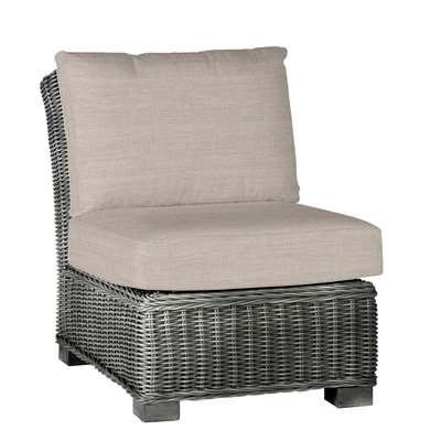 Rustic Woven Sectional Slipper Chair