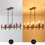 Lustre pour îlot de cuisine à 8 lumières à intensité variable rétro-1334133721