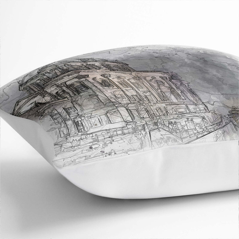Square Throw Cushion, White, 55 x 55 cm