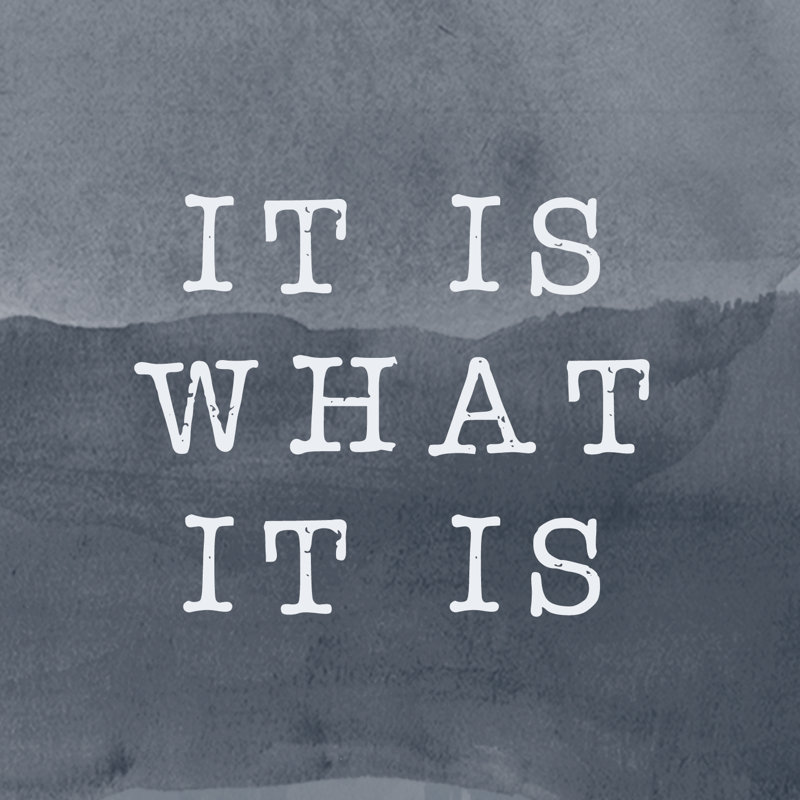 It Is What It Is - Wrapped Canvas Print, 51cm H x 51cm W x 3.8cm D