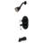 Kingston Brass Restoration Double-Handle 3-Hole Thermostatic Tub and Shower Faucet with Plunger Diverter-130371846