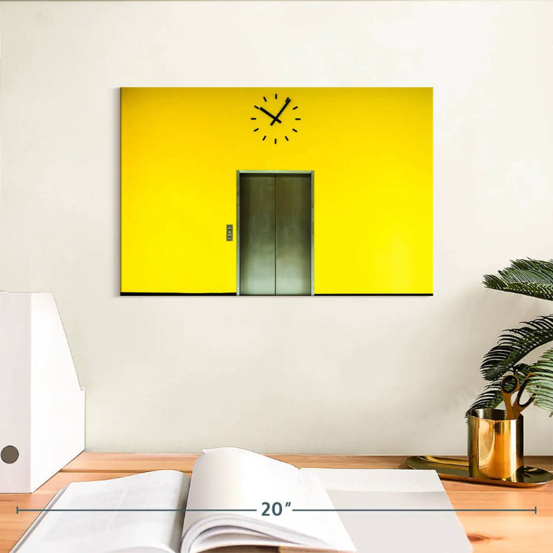 Élévateur jaune, H 8 po x l 12 po