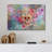 Skull and Flowers on Abstract Background Gallery Wrap Modern Home Art-94537450