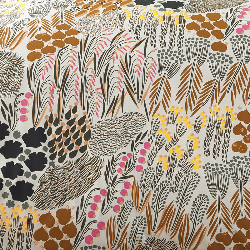 Ensemble d'édredon en coton Marimekko Pieni Letto, Édredon pour très grand lit + 2 taies décorativ