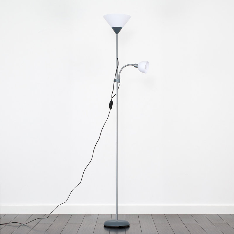 160cm Silver Torchiere Floor Lamp