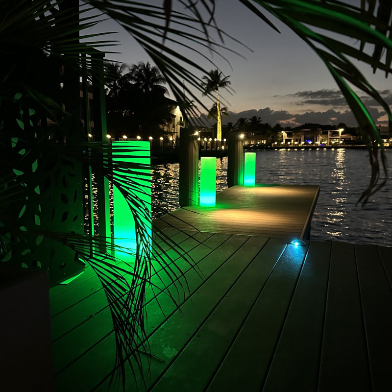 Tower LED Outdoor Floor Lamp, 42" H x 12" W x 12" D