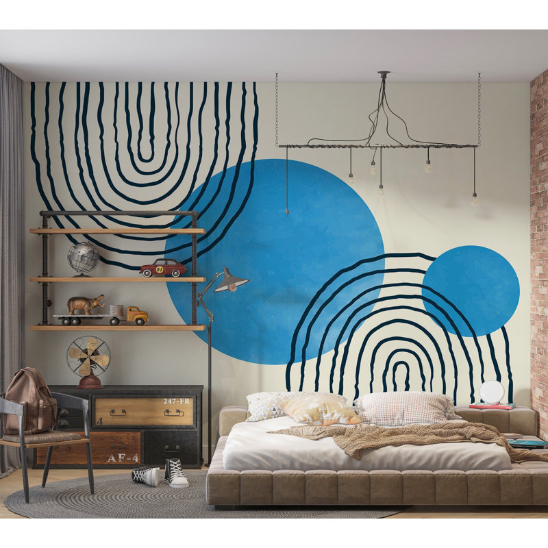 Premium Wallpaper Wall Mural - Abstract Circles, 120" L x 180" W