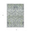 Tapis extérieur lavable floral 8 po x 10 po vert denim et artichaut