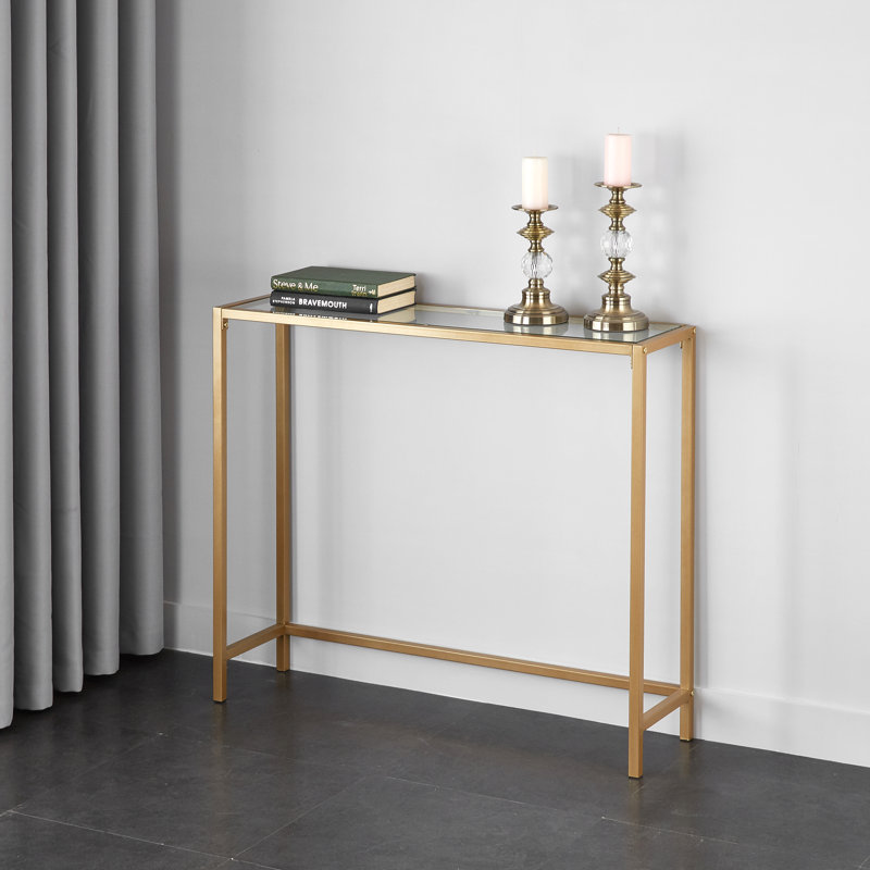 36'' Glass Top Console Table
