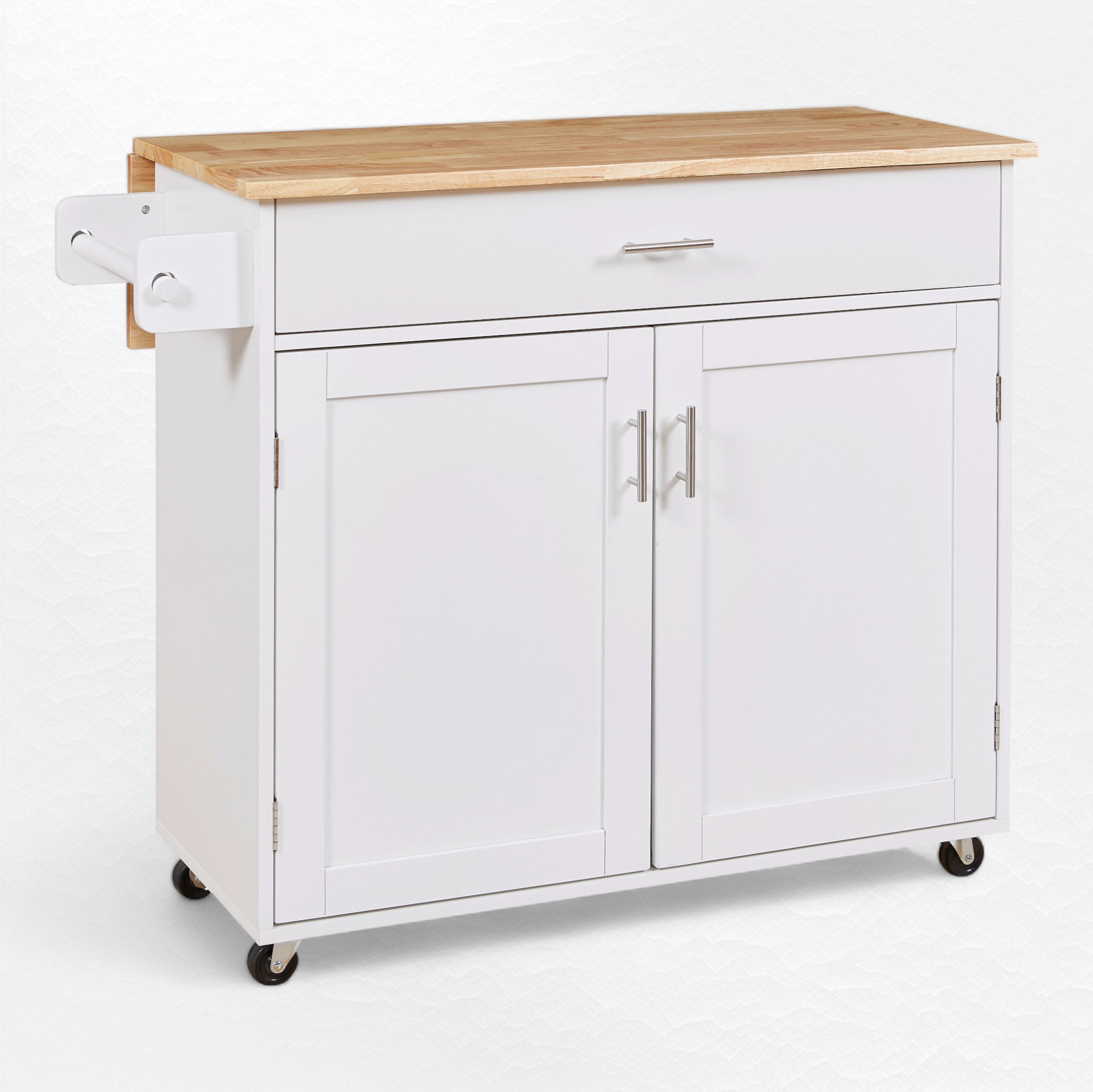 Gracie Oaks Solid Wood Top Kitchen Island | Wayfair