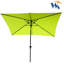 Parasol à DEL 10 pi x 6,5 pi pour patio, manivelle et inclinaison, 26 lumières, jardin rectangulaire 10 pi 6,5 pi, manivelle, piscine inclinable-129907942