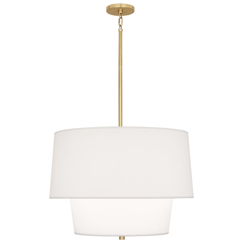 Decker 3 - Light Pendant, White, Modern Brass