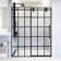 Elan 68-72" W x 74" H Sliding Frameless Shower Door with 3/8" Grid Clear Glass