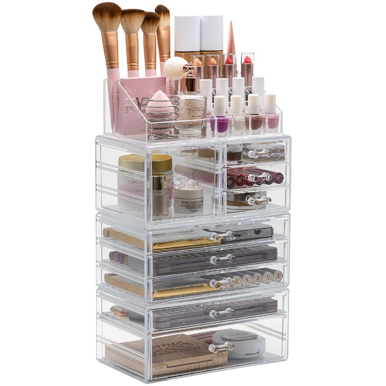 Sorbus Acrylic Cosmetics Makeup and Jewelry Storage Case Display 3 Large