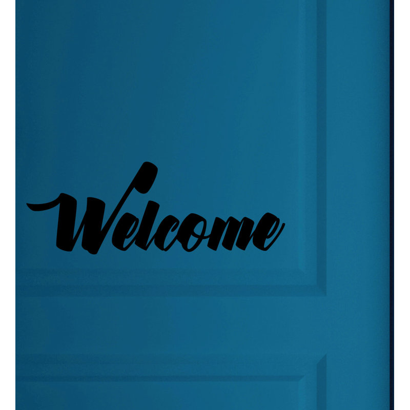 Adhésif décoratif porte-chevrons gineva entrée welcome
