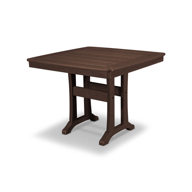Nautical Trestle 37" Dining Table, Mahogany