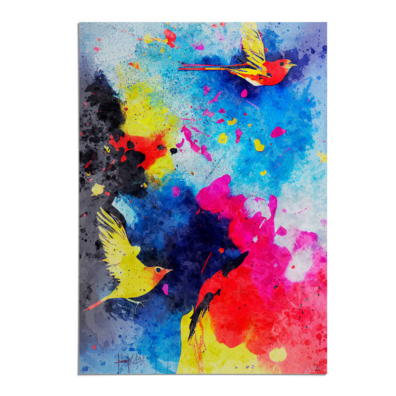 Bird Splash No.3 - Wall Art, Paper, 29.7cm H x 21cm W, No Matte
