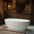 WOODBRIDGE 71" L x 31-1/2" W Luxury Contemporary Solid Surface Stone Resin Freestanding Bathtub in Matte White-120785880-127331731