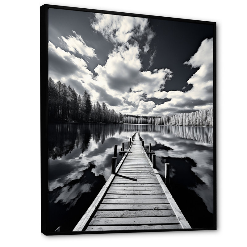 Lilijana Canada, beau paysage noir III, H 32 po x l 24 po x P 1 po, Cadre flottant noir