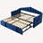 Twin Size Upholstered Daybed with Adjustable Height Pop Up Trundle Twin Bed and USB & Type-C Charging Port, Day Bed Frame with 2 Side Pockets-126331724