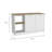 Kitchen Island With Large Countertop, Open Storage Shelves And Double Door Cabinet-1695753278