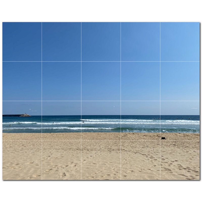 Murale en céramique satinée 8 "x 8" Beach Photo