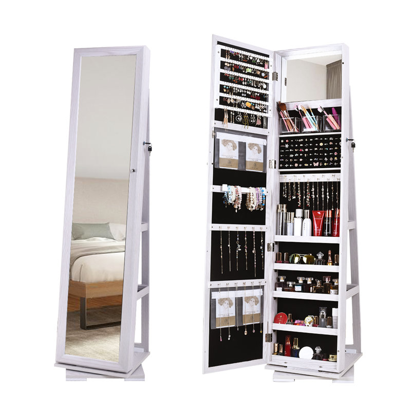 Armoire pour bijoux Jelks, Blanc