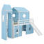Lit mezzanine simple avec glissade et tour-434105515