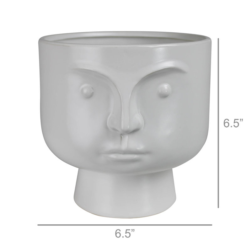 Face Cachepot, Blanc
