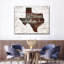 Texas Home Map, reproduction sur toile-1836699778