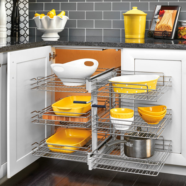 Rev-A-Shelf Left-Handed Two-Tier Organizer for A Blind Right
