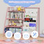 80cm H x 90cm W Metal Bookcase-1249504150