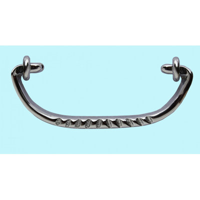 Chrome Plated Brass Ribbed 1 Center Handle Pull