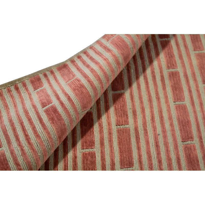 Hand-Knotted High-Quality Rust Area Rug
