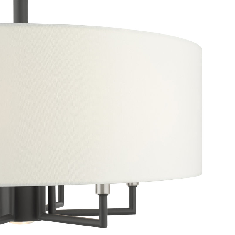 Lustre tambour 7 lumières Moonlighter, Gris scandinave