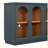 Modern 4-Door Large Storage Buffet Cabinet with Glass Doors-354099234