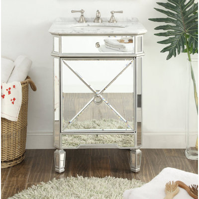 Lovett 24'' Single Bathroom Vanity with Stone Top