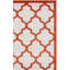 Tapis intérieur / extérieur beige / orange à motif géométrique Ammundsen-654200476