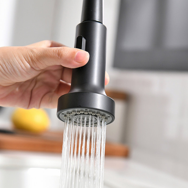 Robinet de cuisine de purificateur d'eau potable avec support de séchage à enroulement, robinets d'évier de cuisine rétractables