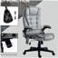 Fauteuil de bureau à 6 points de massage vibrant et gris lombaire